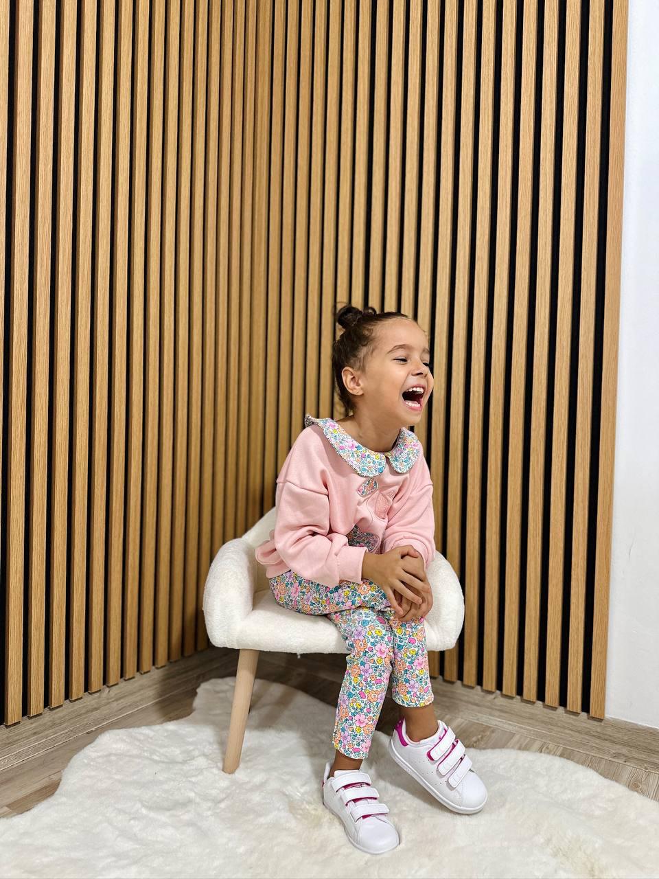 Renkli Kiraz Baskılı İkili Takım