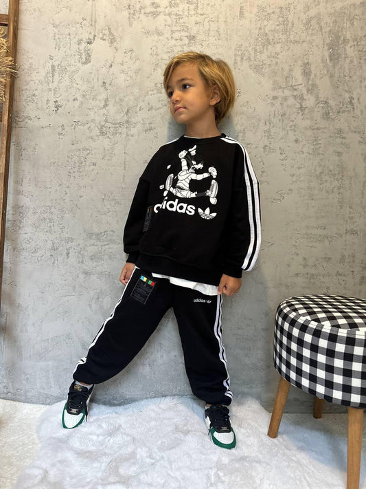 Ads Siyah Baskılı İkili Takım