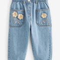 Çiçek Nakışlı Pantolon