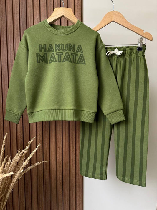 Hakuna Matata Baskılı İkili Takım