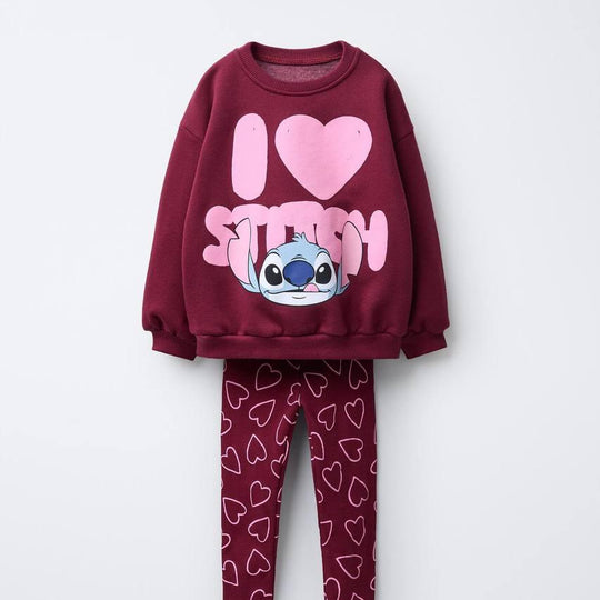 Stitch Baskılı İkili Takım