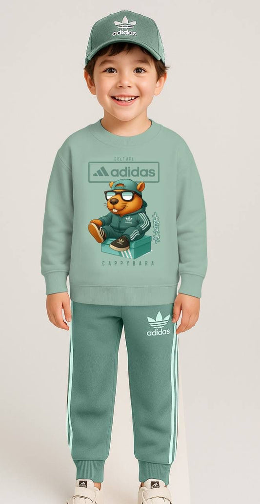 ADS Capybara Baskılı İkili Takım -Yeşil