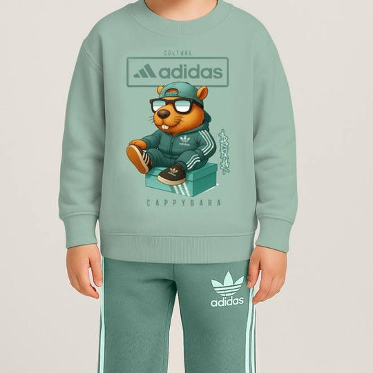 ADS Capybara Baskılı İkili Takım -Yeşil