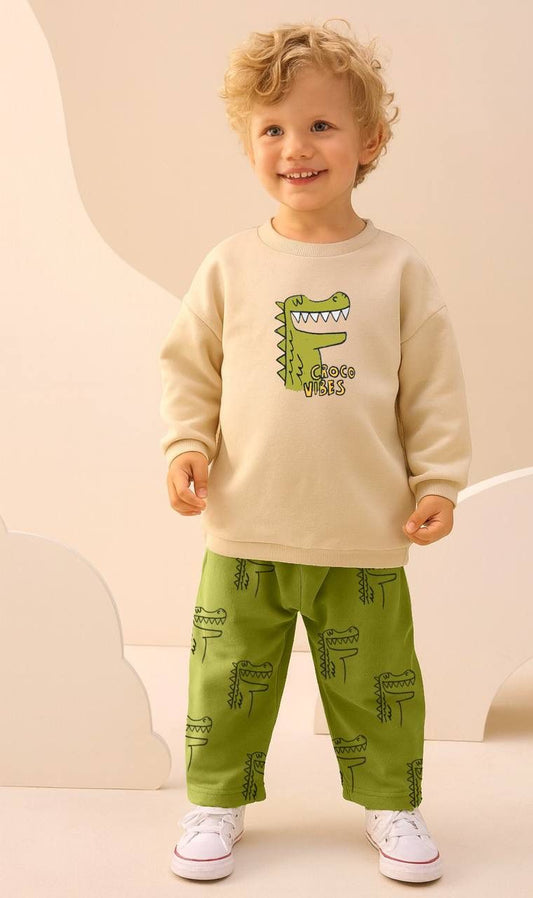 Croco Vibes Pamuklu Eşofman Takımı
