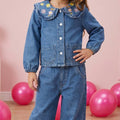Nakış İşlemeli Denim İkili Takım