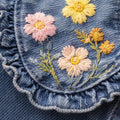 Nakış İşlemeli Denim İkili Takım