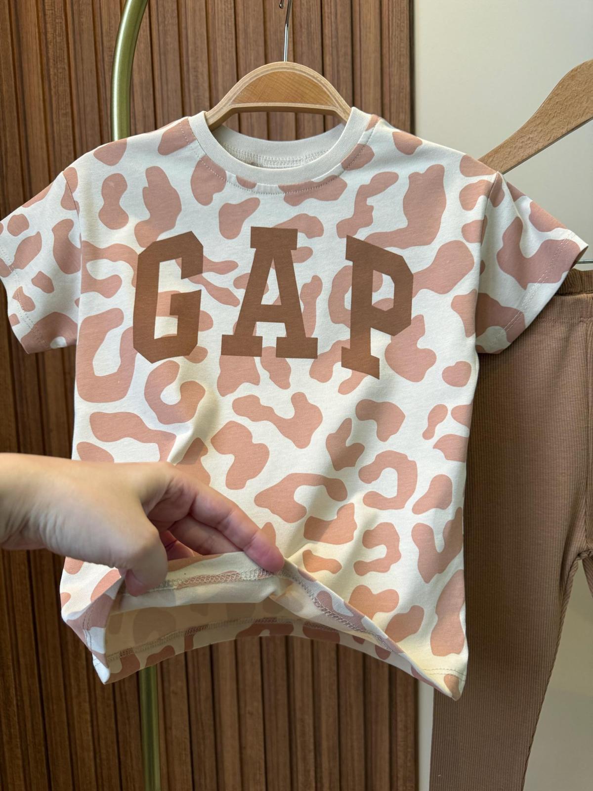 GAP Bej Leopar Desenli Çocuk Takım