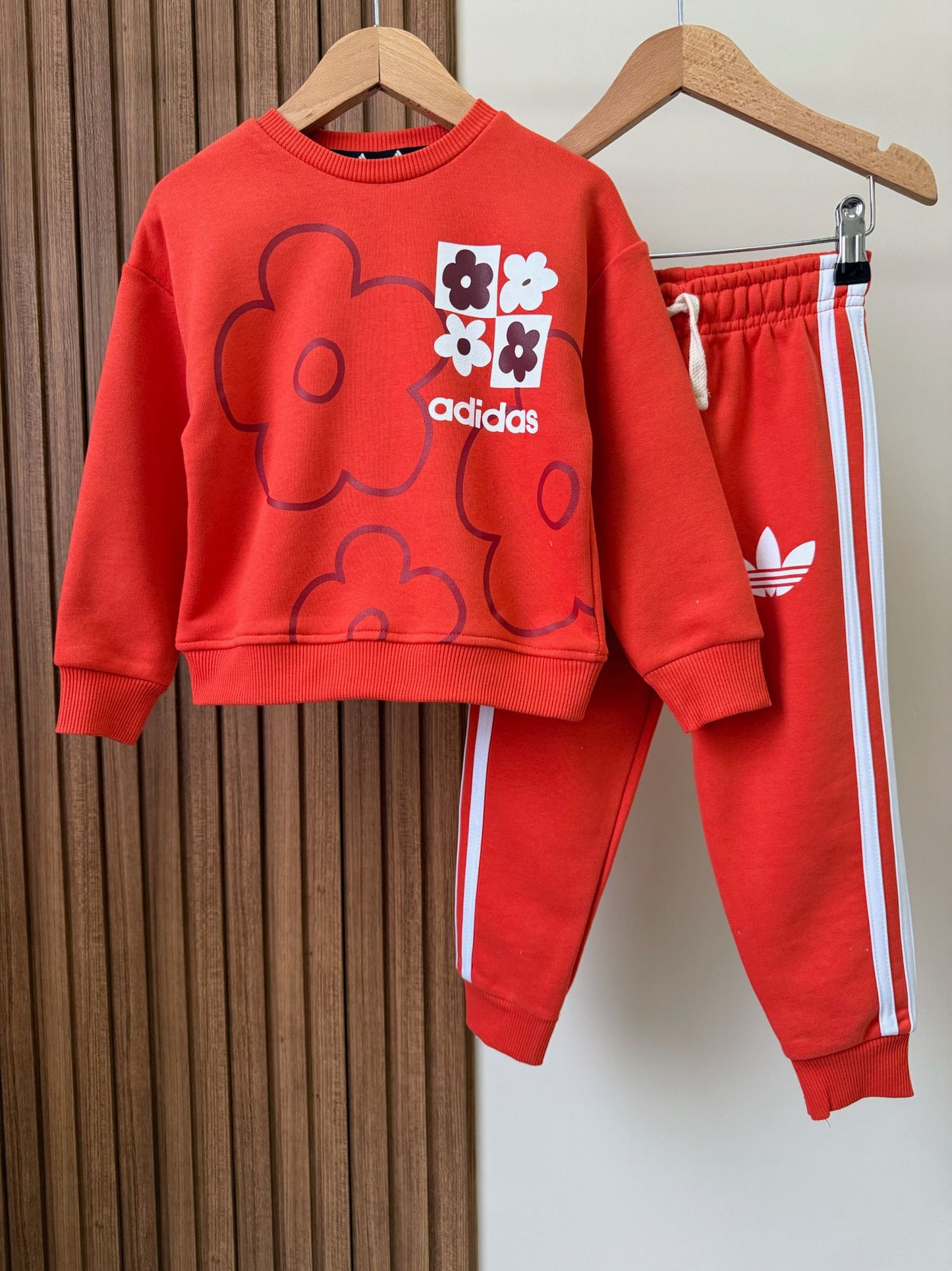 ADS Çiçek Baskılı İkili Takım-Kırmızı