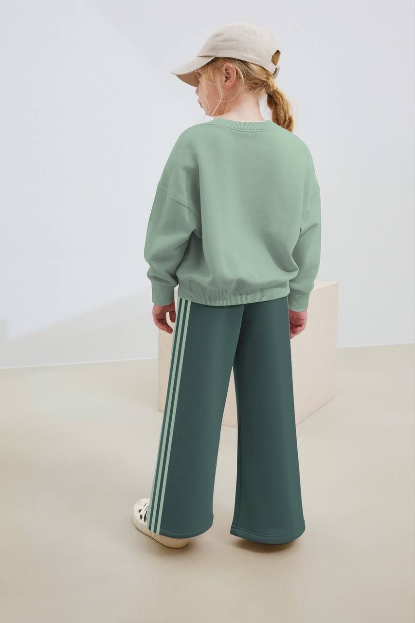 ADS Bear Baskılı İkili Takım-Yeşil